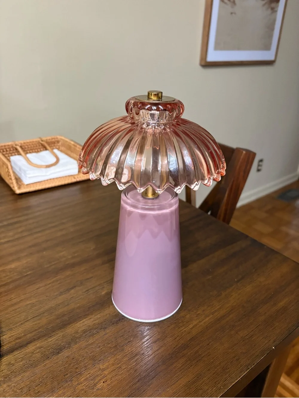 Cordless crystal lamp